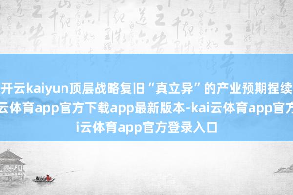 开云kaiyun顶层战略复旧“真立异”的产业预期捏续变成-kai云体育app官方下载app最新版本-kai云体育app官方登录入口