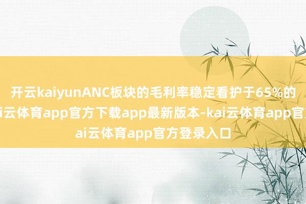 开云kaiyunANC板块的毛利率稳定看护于65%的高水平-kai云体育app官方下载app最新版本-kai云体育app官方登录入口