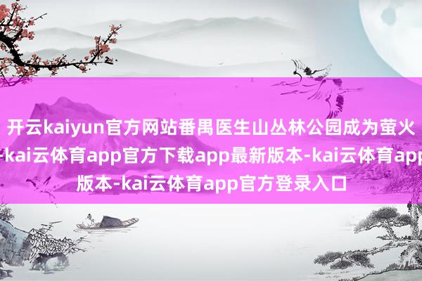 开云kaiyun官方网站番禺医生山丛林公园成为萤火虫的应许舞台-kai云体育app官方下载app最新版本-kai云体育app官方登录入口