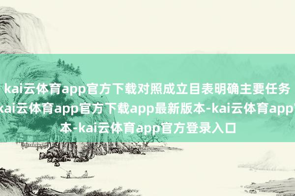 kai云体育app官方下载对照成立目表明确主要任务、总体安排-kai云体育app官方下载app最新版本-kai云体育app官方登录入口